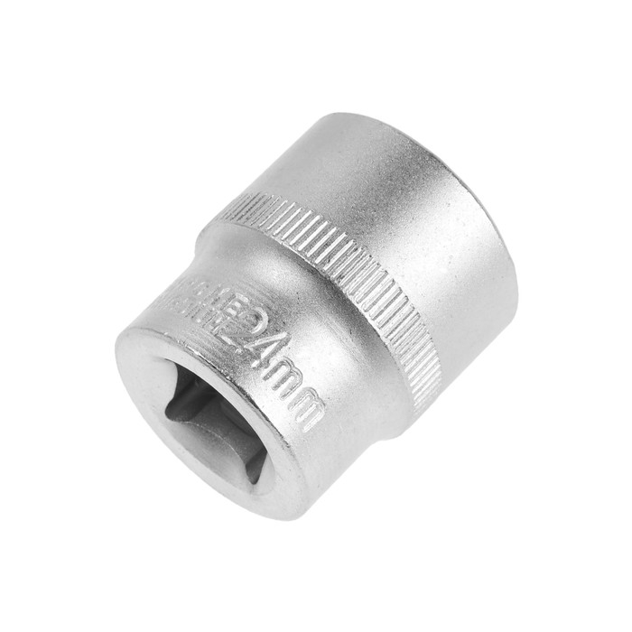 Головка торцевая шестигранная ТУНДРА, под квадрат 1/2 Головка торцевая шестигранная ТУНДРА, под квадрат 1/2", 24 мм, CrV