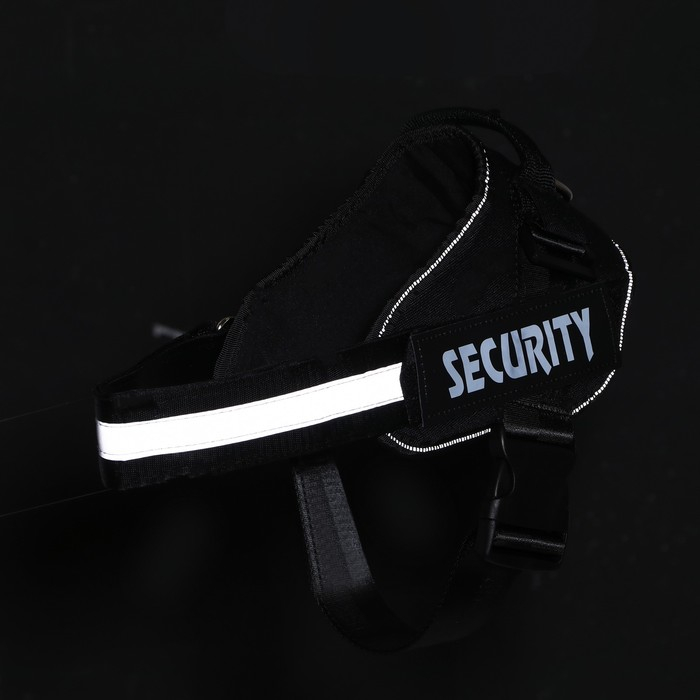 Шлейка К9 мягкая светоотражающая, размер ХL, ОГ 80-95 см, вес 30-45 кг, чёрная Шлейка К9 мягкая светоотражающая, размер ХL, ОГ 80-95 см, вес 30-45 кг, чёрная