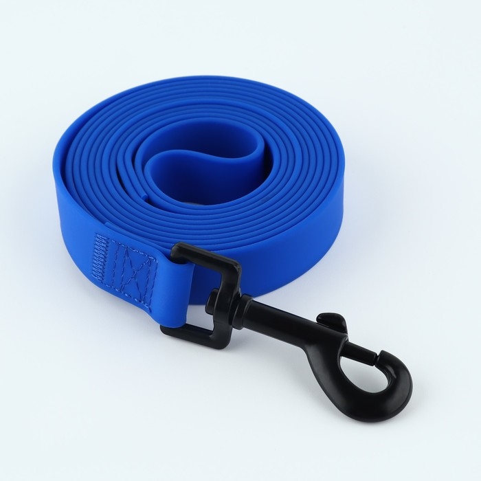 Поводок биотановый 2 м х 20 мм, синий Поводок биотановый 2 м х 20 мм, синий