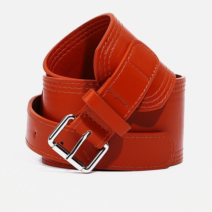 Ремень женский, ширина 6.7 см, пряжка металл, цвет рыжий Ремень женский, ширина 6.7 см, пряжка металл, цвет рыжий