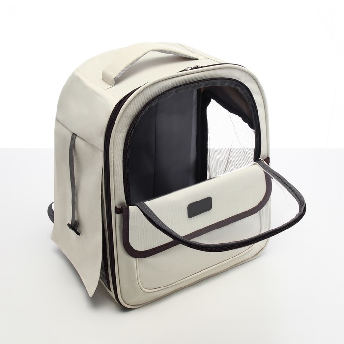 Рюкзак-переноска для кошек и собак, 30 х 40 х 25 см, белый/чёрный Рюкзак-переноска для кошек и собак, 30 х 40 х 25 см, белый/чёрный
