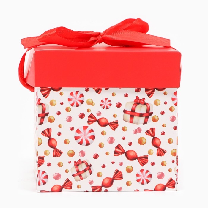 Новый год. Коробка Самосборная Новый год. Коробка Самосборная "Новогодняя" 10 х 10 х 10 см