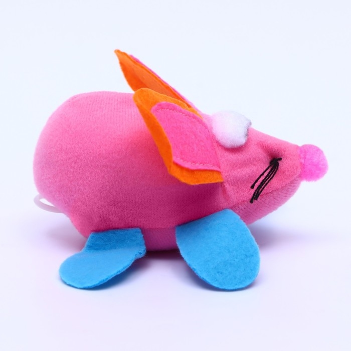 Мышь мягкая вибрирующая, 12 см, микс цветов Мышь мягкая вибрирующая, 12 см, микс цветов