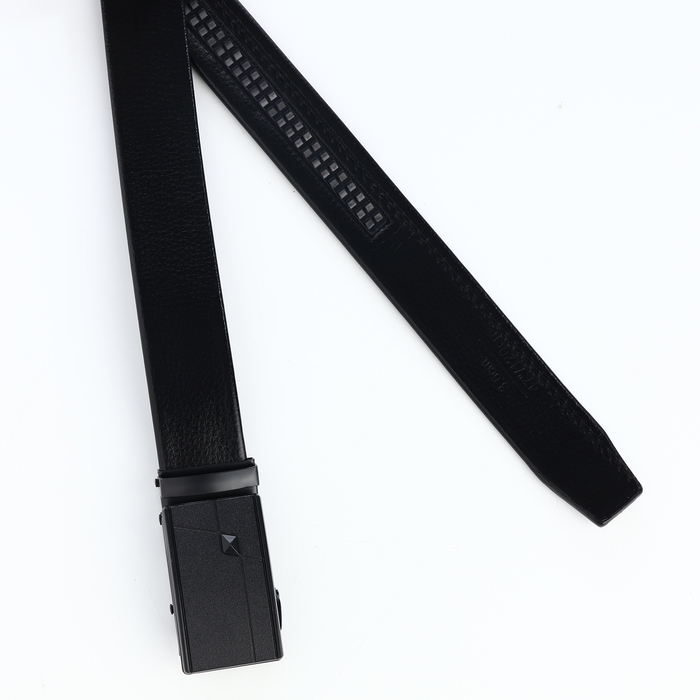 Ремень мужской, ширина 4 см, пряжка автомат, цвет чёрный Ремень мужской, ширина 4 см, пряжка автомат, цвет чёрный