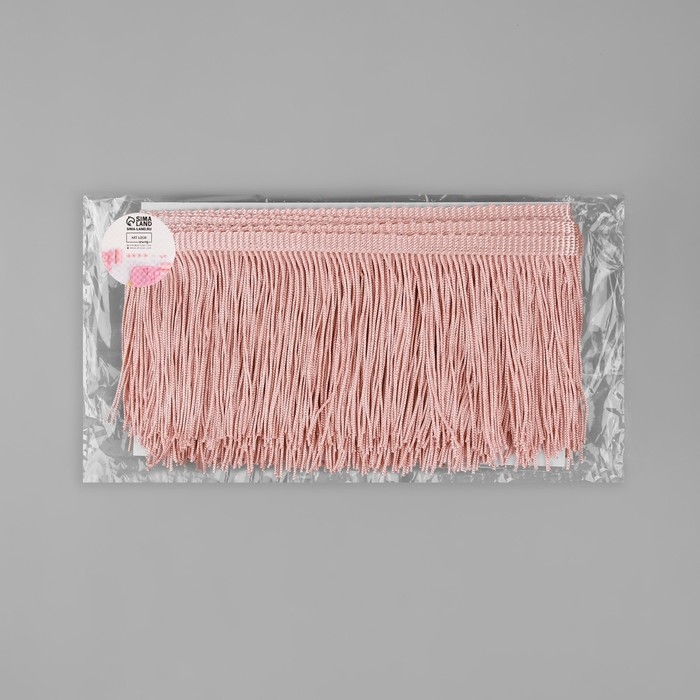 Тесьма декоративная «Бахрома», 10 см, 5 ± 0,5 м, цвет нежно-персиковый Тесьма декоративная «Бахрома», 10 см, 5 ± 0,5 м, цвет нежно-персиковый