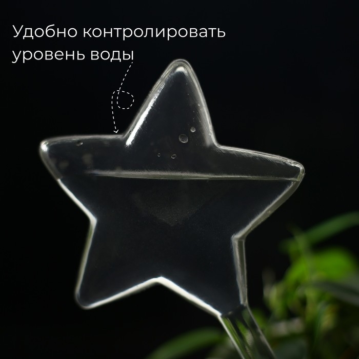 Автополив для комнатных растений, ПВХ, «Звезда», 100 мл, Greengo Автополив для комнатных растений, ПВХ, «Звезда», 100 мл, Greengo