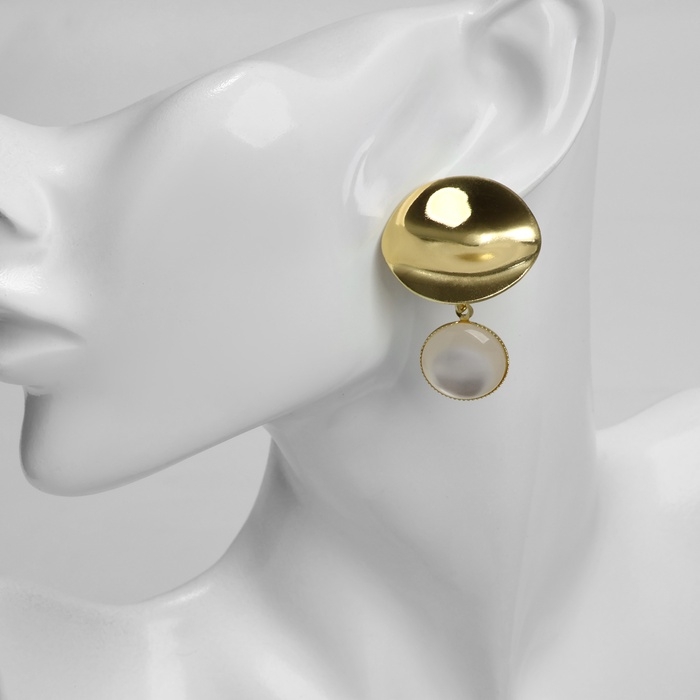 Серьги ассорти «Античность» круг, цвет золото Серьги ассорти «Античность» круг, цвет золото