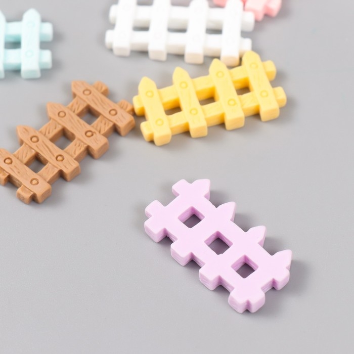 Декор для творчества пластик Декор для творчества пластик "Заборчик" набор 6 шт 3,3х1,7 см