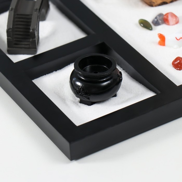 Сад камней Дзен  Сад камней Дзен "Будда и рыбки" белый песок 1,2х21,5х17,5 см