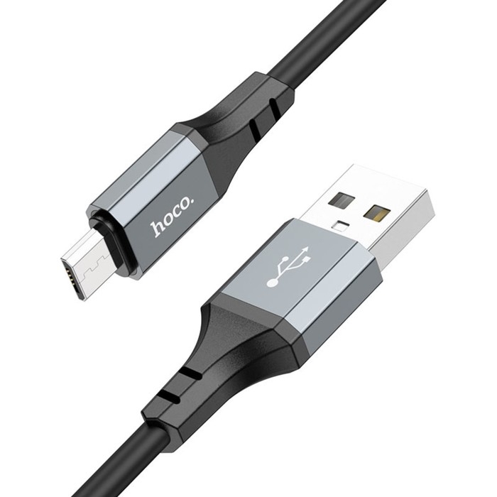 Кабель Hoco X92, MicroUSB - USB, 2.4 А, 3 м, оплётка силикон, чёрный