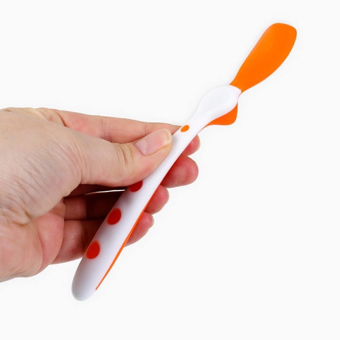 Набор термочувствительных ложек для кормления, 16,5см., 2 шт., цвет синий/оранжевый Набор термочувствительных ложек для кормления, 16,5см., 2 шт., цвет синий/оранжевый