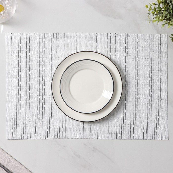 Салфетки сервировочные на стол Доляна «Ян», 4 шт, 30×45 см, цвет белый