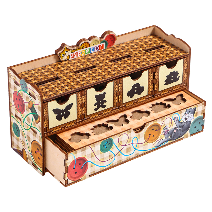 Волшебный комодик «Пуговки», 64 пуговки Волшебный комодик «Пуговки», 64 пуговки