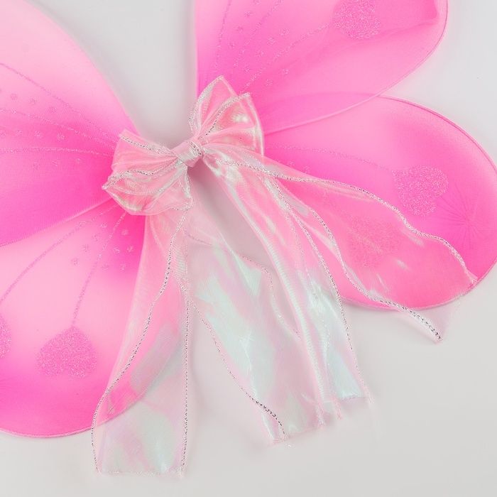 Карнавальный набор «Бабочка» с блёстками: юбка, крылья, цвет розовый Карнавальный набор «Бабочка» с блёстками: юбка, крылья, цвет розовый