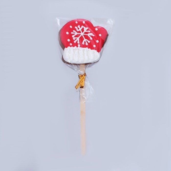 Новый год. Мини печенье шоколадное на палочке Новый год. Мини печенье шоколадное на палочке "Новогоднее" 15г 60шт (2блх30шт)