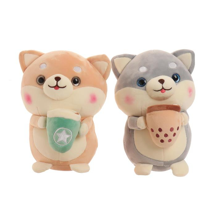 Мягкая игрушка «Корги со стаканчиком», цвета МИКС