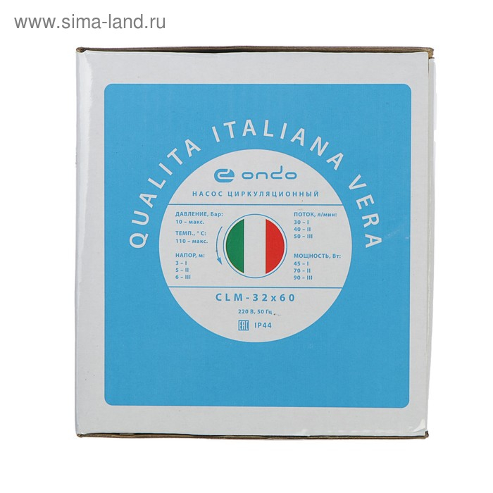 Насос циркуляционный ONDO CLM, 32/6, 90 Вт, напор 6 м, 50 л/мин