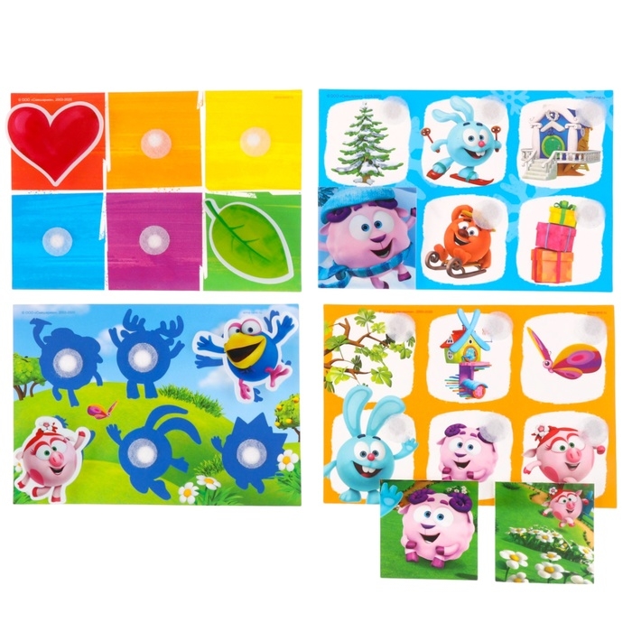Игра развивающая на липучках Игра развивающая на липучках "Изучаем веремена года", Смешарики