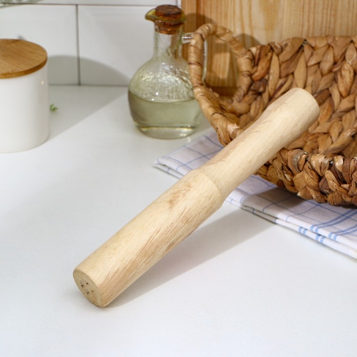 Толкушка «Картофелемялка», 24,5×4,5 см, диаметр рабочей части 3,5 см, бук Толкушка «Картофелемялка», 24,5×4,5 см, диаметр рабочей части 3,5 см, бук