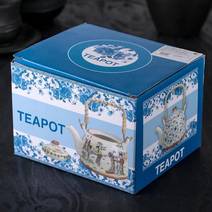 Чайник керамический заварочный с металлическим ситом «Парк», 600 мл Чайник керамический заварочный с металлическим ситом «Парк», 600 мл