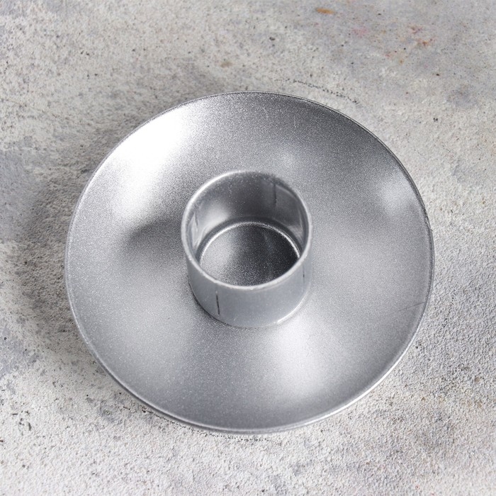 Подсвечник Подсвечник "Лотос 2H" металл на одну свечу, 7,5х2,5 см, серебро