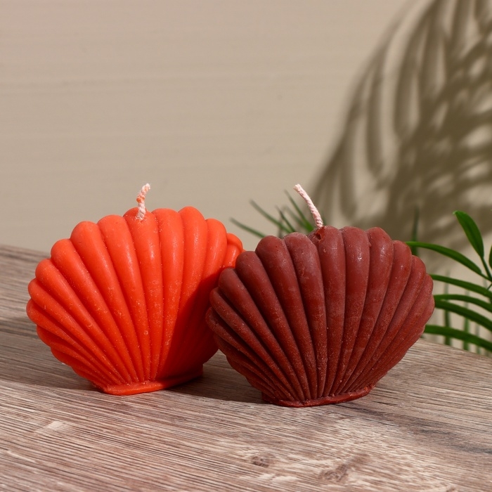 Свеча  Свеча "Ракушка малая" 9х4х7,5 см, соевый воск МИКС