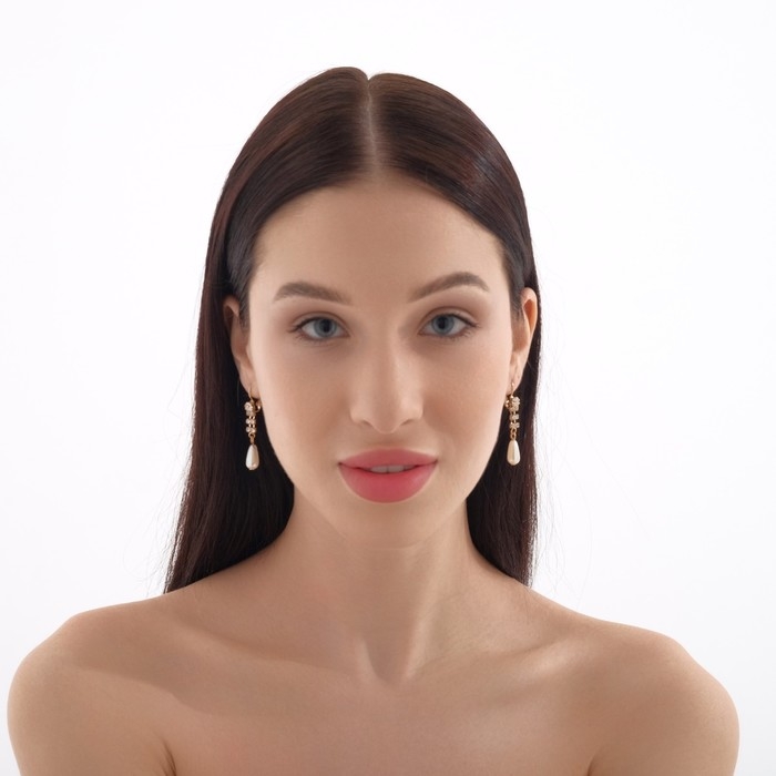 Серьги с жемчугом «Колосок» капля, цвет МИКС Серьги с жемчугом «Колосок» капля, цвет МИКС