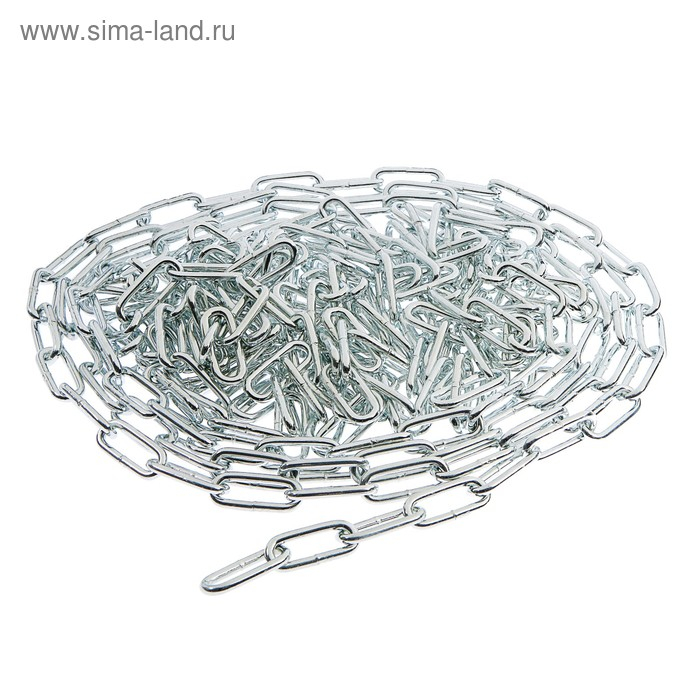 Цепь длиннозвенная ТУНДРА krep, DIN763, диаметр 6 мм, сварная, оцинкованная, 10 м Цепь длиннозвенная ТУНДРА krep, DIN763, диаметр 6 мм, сварная, оцинкованная, 10 м