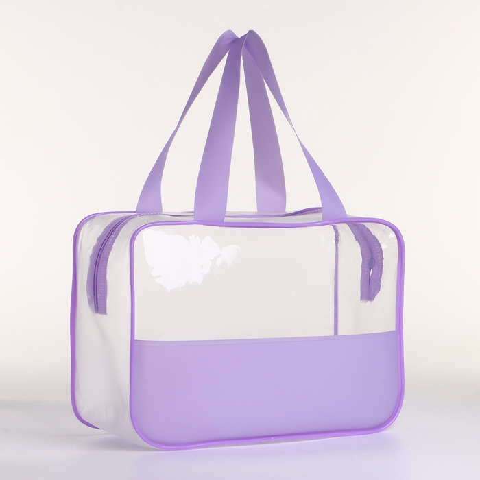 Косметичка на молнии, цвет сиреневый Косметичка на молнии, цвет сиреневый