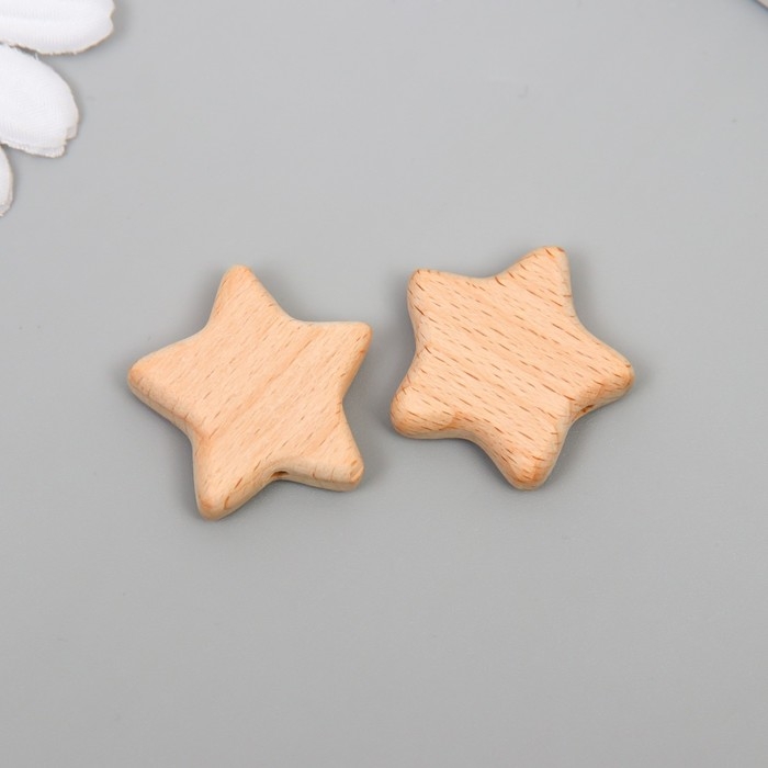 Бусина для творчества дерево Бусина для творчества дерево "Звездочка" 2,8х2,8 см