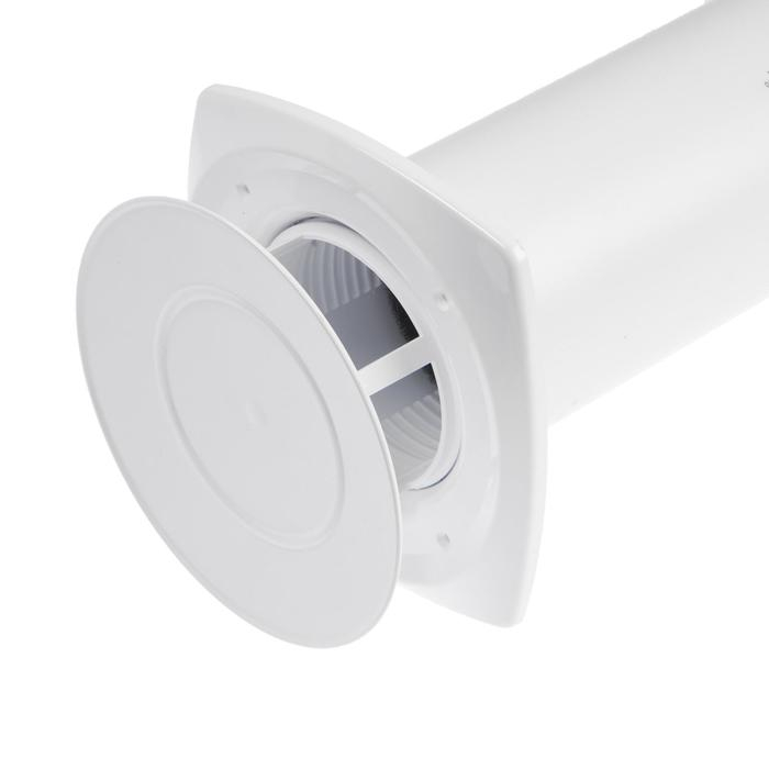 Клапан приточный ERA 10КП, d=100 мм, длина 500 мм, внешняя решетка из ABS-пластика Клапан приточный ERA 10КП, d=100 мм, длина 500 мм, внешняя решетка из ABS-пластика