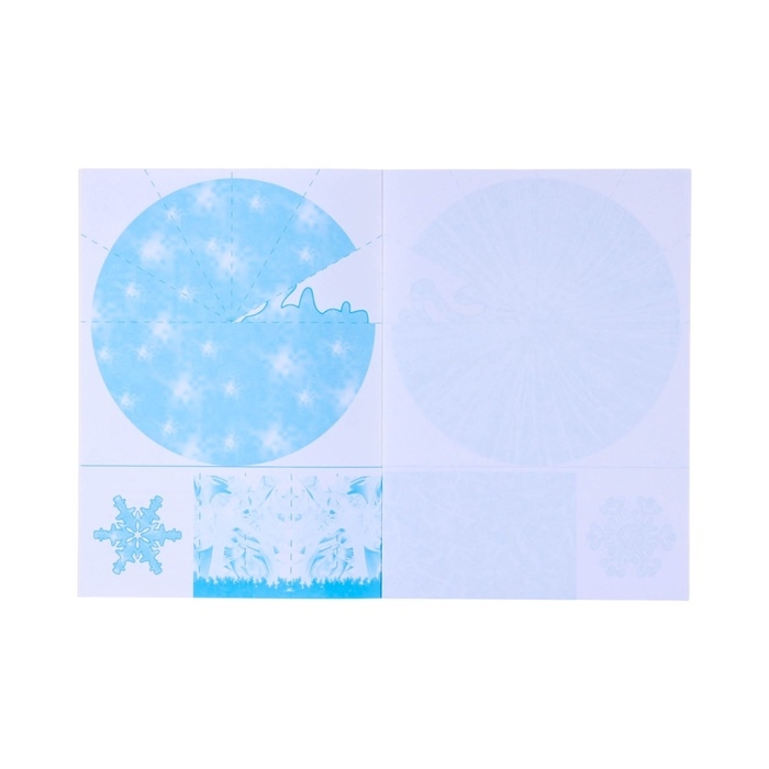 Набор для оформления Набор для оформления "Вырезаем из бумаги снежинки - 2" 8 снежинок, 2 гирлянды, 6 х 8 см