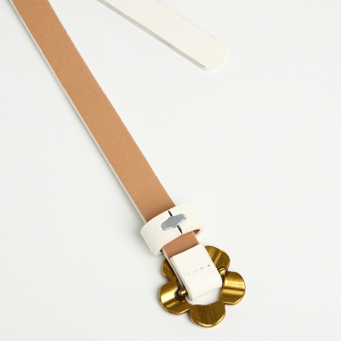 Ремень женский, ширина 1 см, пряжка металл, цвет белый Ремень женский, ширина 1 см, пряжка металл, цвет белый