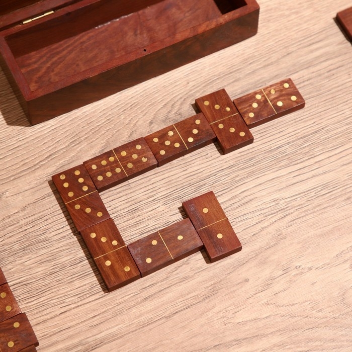 Игра настольная  Игра настольная "Домино" 20х7х5,5 см, дерево шишам