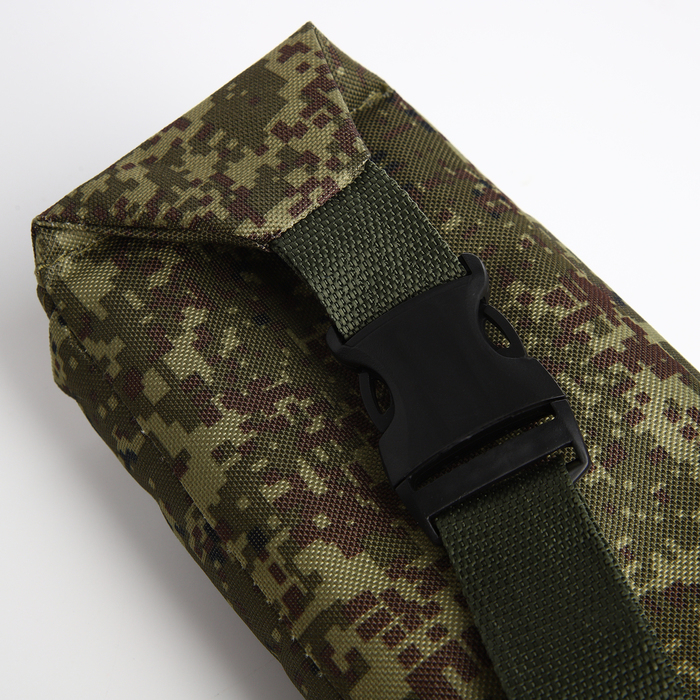Поясная сумка на молнии, наружный карман, цвет зелёный/камуфляж Поясная сумка на молнии, наружный карман, цвет зелёный/камуфляж