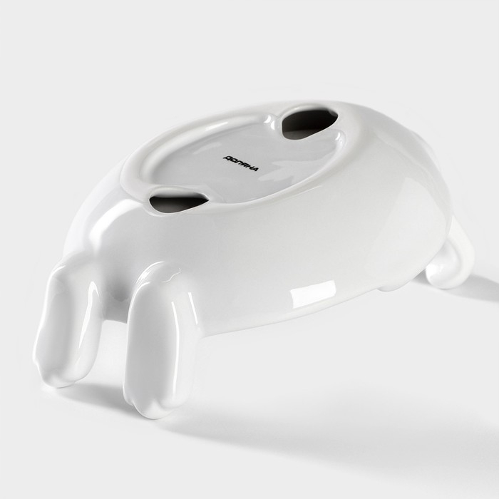 Блюдо сервировочное Доляна «Зайка», 21×16×9,5 см, цвет белый Блюдо сервировочное Доляна «Зайка», 21×16×9,5 см, цвет белый