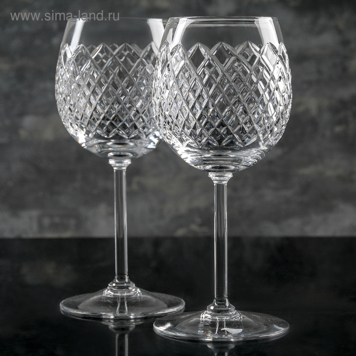 Набор фужеров хрустальных для вина НЕМАН «Гранд», 600 мл, 2 шт Набор фужеров хрустальных для вина НЕМАН «Гранд», 600 мл, 2 шт