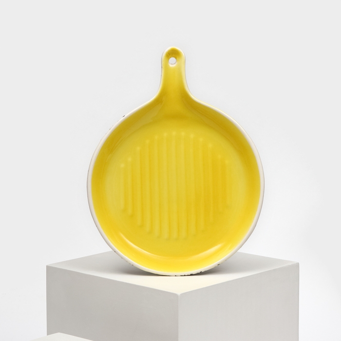 Форма для запекания керамическая «Классика», жёлтая, 1 сорт, Иран