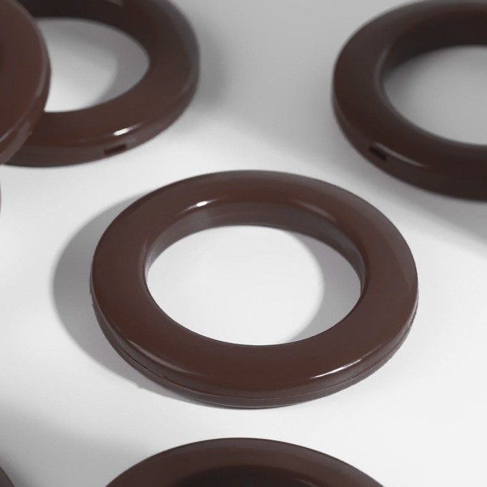 Люверсы для штор, d = 4/6,5 см, 10 шт, цвет коричневый Люверсы для штор, d = 4/6,5 см, 10 шт, цвет коричневый