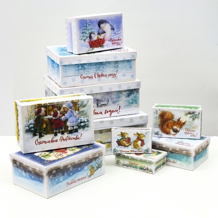 Набор коробок Набор коробок "Волшебная сказка", 10 в 1, 30,5 х 19,5 х 12- 12 х 7 х 4 см