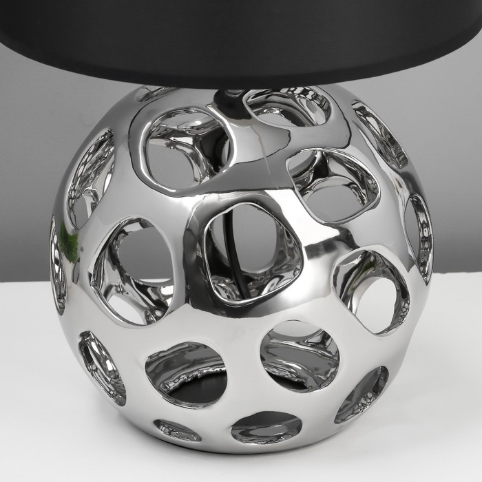 Настольная лампа Настольная лампа "Персея" Е27 40Вт серебро 25х25х41 см RISALUX