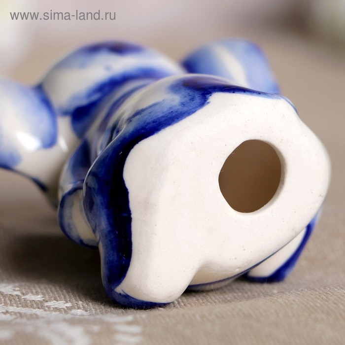 Сувенир «Слон Ксюша», фарфор, гжель, кобальт Сувенир «Слон Ксюша», фарфор, гжель, кобальт