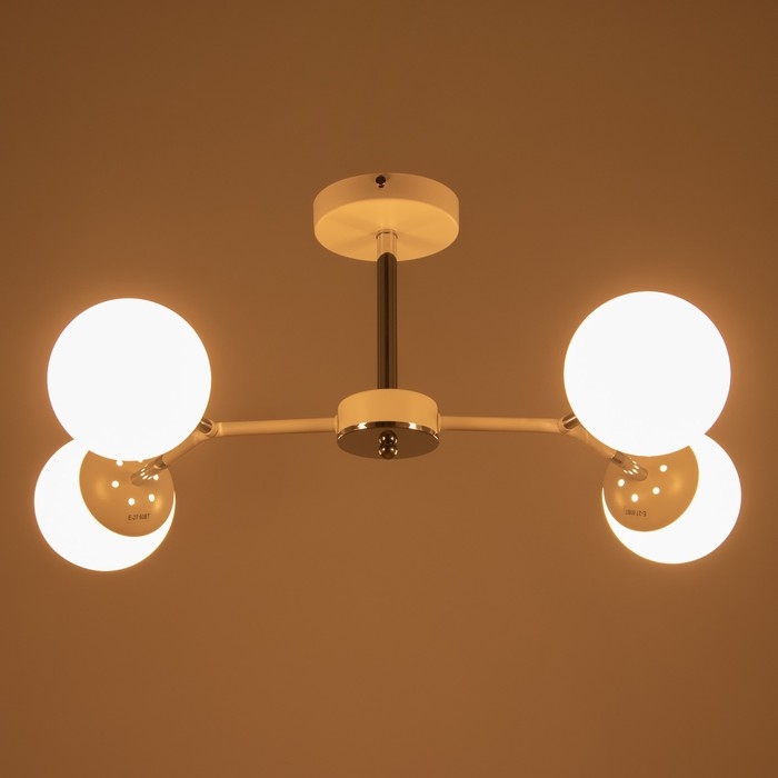 Люстра ГАЛЛОП Люстра ГАЛЛОП "Молекула" 4х60Вт Е27 белый