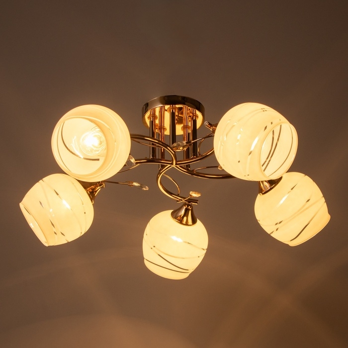 Люстра Люстра "Рафаэль" 5х60Вт Е27 Золото 61х61х22,5см