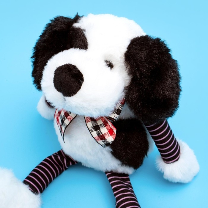 Мягкая игрушка «Собака», 16 см, цвет чёрно-белый Мягкая игрушка «Собака», 16 см, цвет чёрно-белый