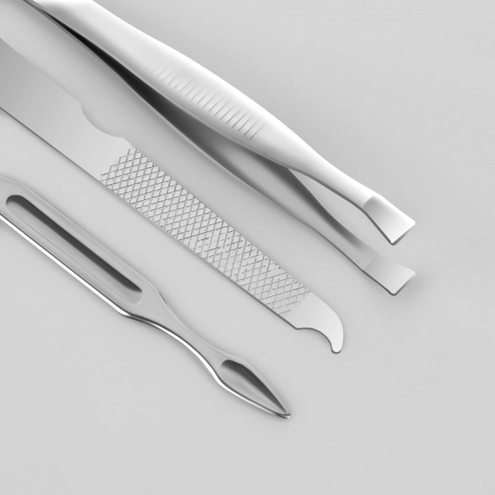 Набор маникюрный «Париж», 6 предметов, в футляре, рисунок МИКС Набор маникюрный «Париж», 6 предметов, в футляре, рисунок МИКС