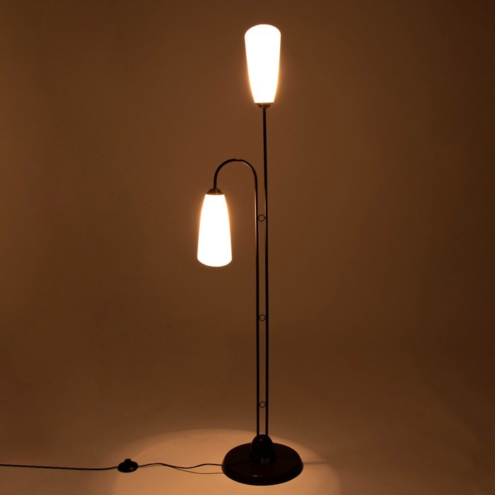 Торшер "Симпл" 2x15Вт E27 коричневый 32х28х150см.