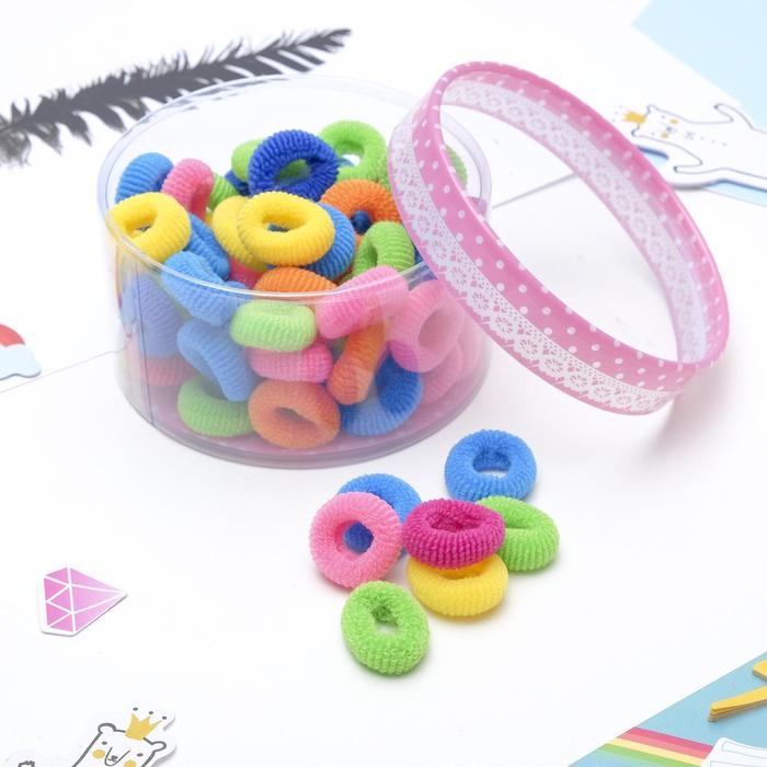 Резинка для волос  Резинка для волос "Махрушка" (набор 72 шт) полоски