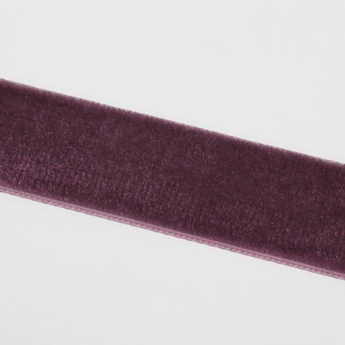 Лента бархатная, 20 мм, 18 ± 1 м, цвет ежевичный №199
