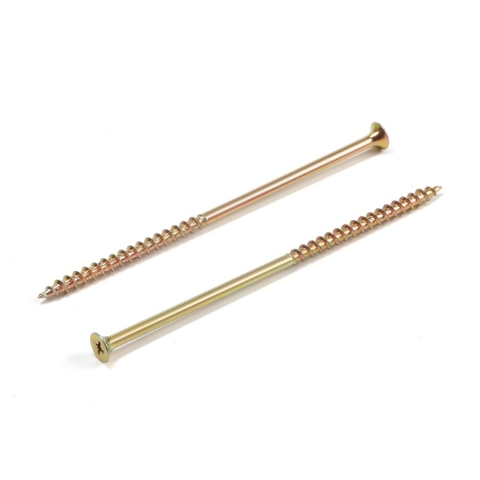 Саморез по дереву 4.8х127 мм, крупная резьба, желтый цинк, в упаковке 15 кг Саморез по дереву 4.8х127 мм, крупная резьба, желтый цинк, в упаковке 15 кг